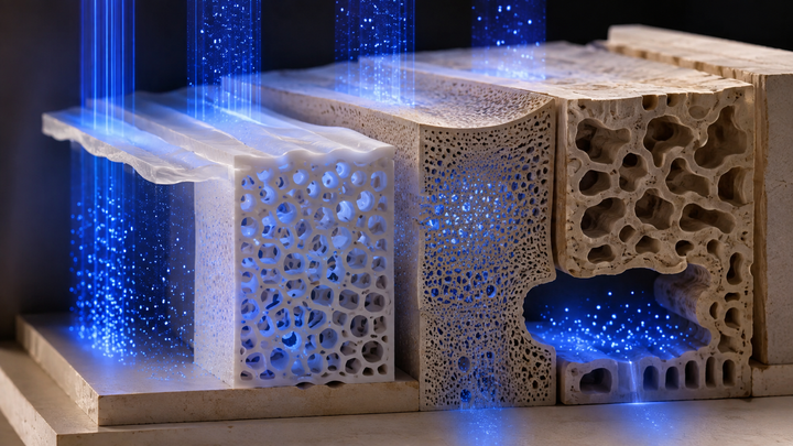 perforated membrane architecture editorial visualization for Your Face and Your Body Don't Absorb the Same. The 42× Number Everyone Quotes Isn't the Reason.