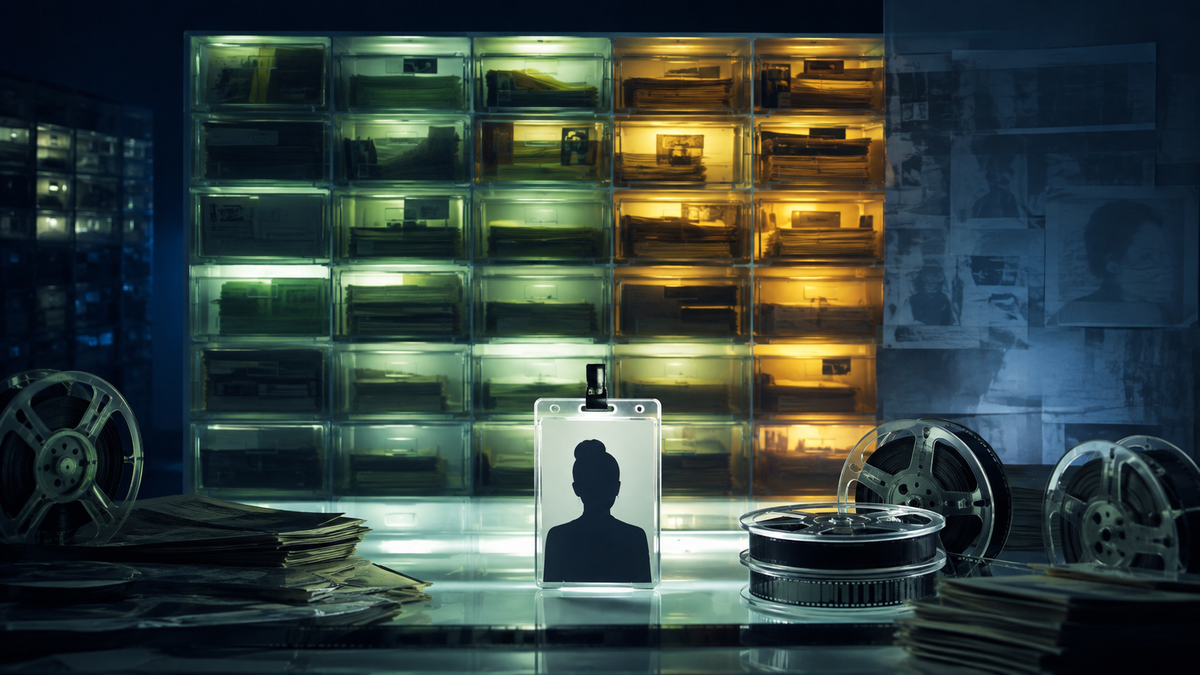 fluorescent public-record microfilm editorial visualization for MoCRA Put a Named Person Behind Every Cosmetic Sold in the US. We Have Never Received an Adverse Event Report, and That Isn't Reassuring.