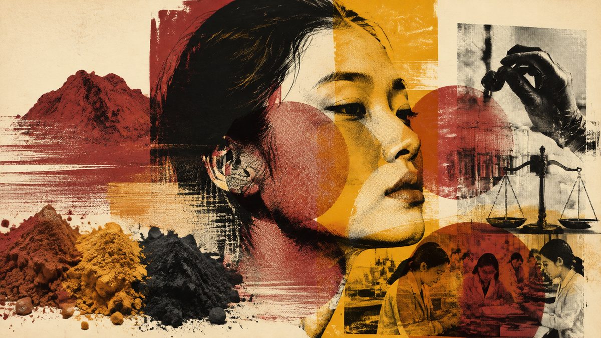 three-ink screenprint registration editorial visualization for 'Tone-Up' Isn't One of Korea's Functional Cosmetic Categories. In Our Sun Cushion It's Three Iron Oxides.