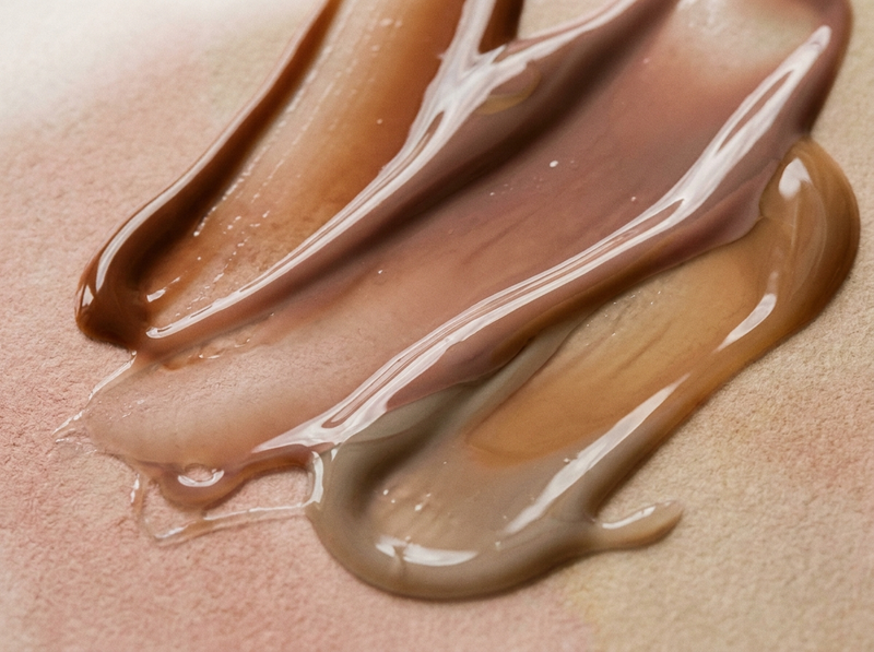 Hair Dye — abstract glossy tonal pigment ribbons evoking color and shine