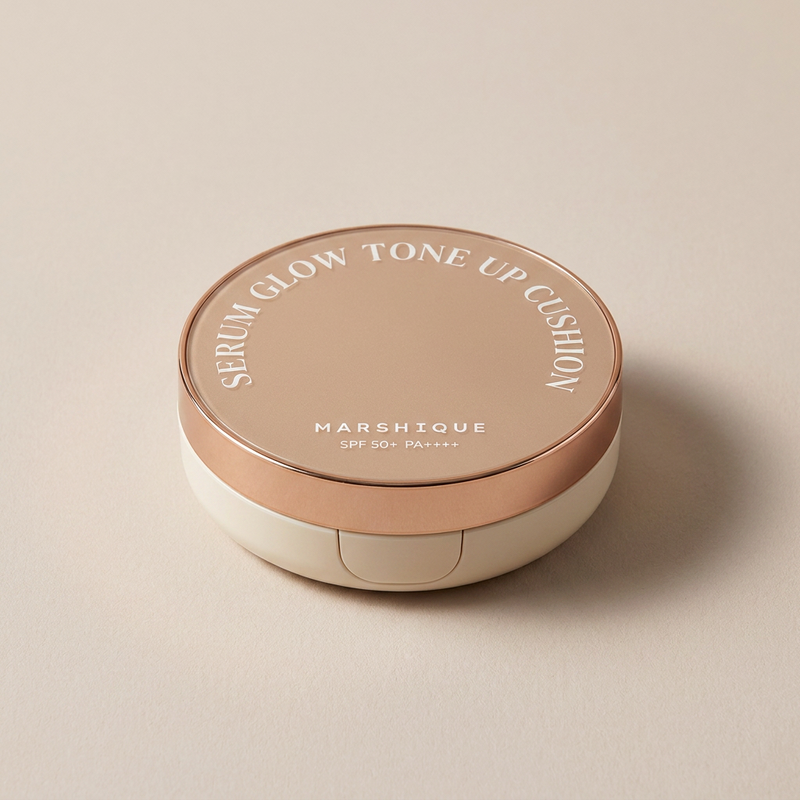 MARSHIQUE Serum Glow Tone-up Sun Cushion SPF50+/PA++++ 12g, front of pack