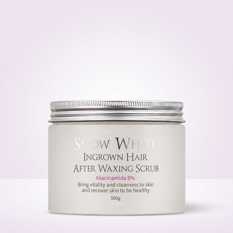 Beauty Recipe Snow White Ingrown-Hair After-Waxing Scrub 500g, front of pack