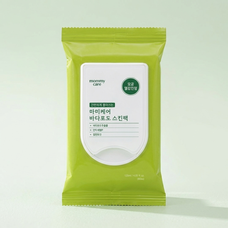 Mommy Care Sea Grape Pore Refining Skin Pack 80ea, front of pack