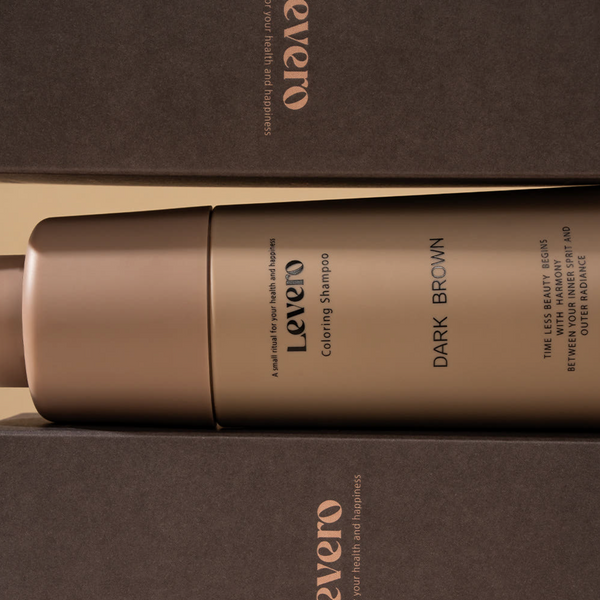 Levero Coloring Shampoo — Grey Coverage, Dark Brown (300ml)
