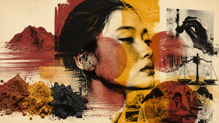three-ink screenprint registration editorial visualization for 'Tone-Up' Isn't One of Korea's Functional Cosmetic Categories. In Our Sun Cushion It's Three Iron Oxides.