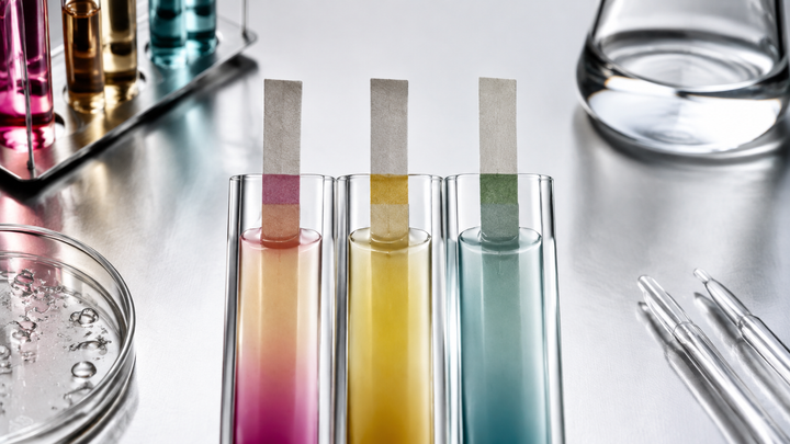 analog pH fluid photography editorial visualization for 'Weakly Acidic' Is on Three of Our Labels. None of Them Prints a Number.