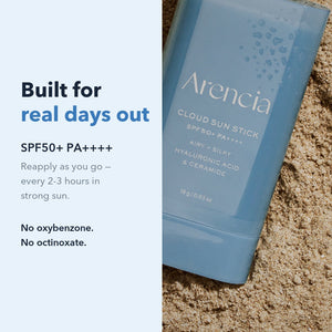 Built for real days out: SPF50+ PA++++, no oxybenzone or octinoxate