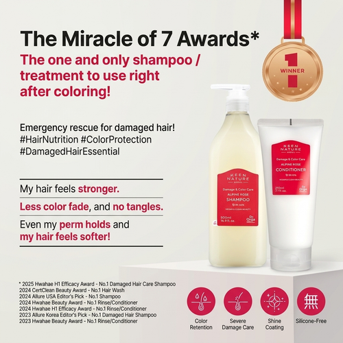 Dr.Orga Alpine Rose Silicone-Free Damage & Color-Care Conditioner 210ml: maker's panel on awards hero
