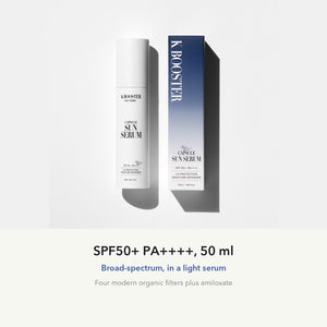 K BOOSTER Capsule Sun Serum bottle and box, SPF50+ PA++++ 50 ml