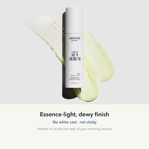 Essence-light dewy sun serum texture with no white cast