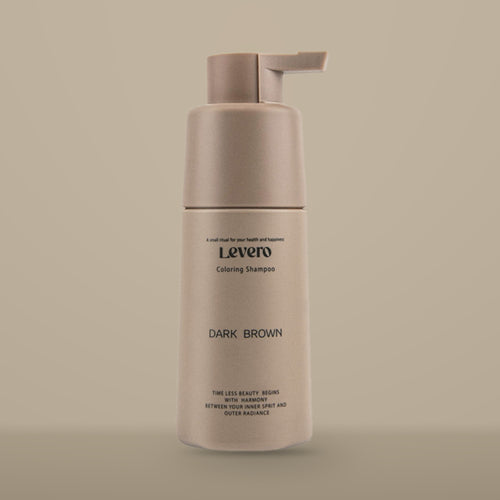 Levero Coloring Shampoo — PPD-Free Grey Coverage 300ml: shade dark brown