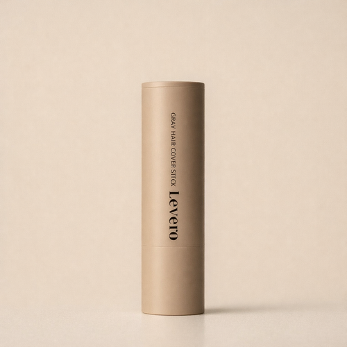 Levero Gray Hair Cover Stick — Dark Brown 4g, front of pack