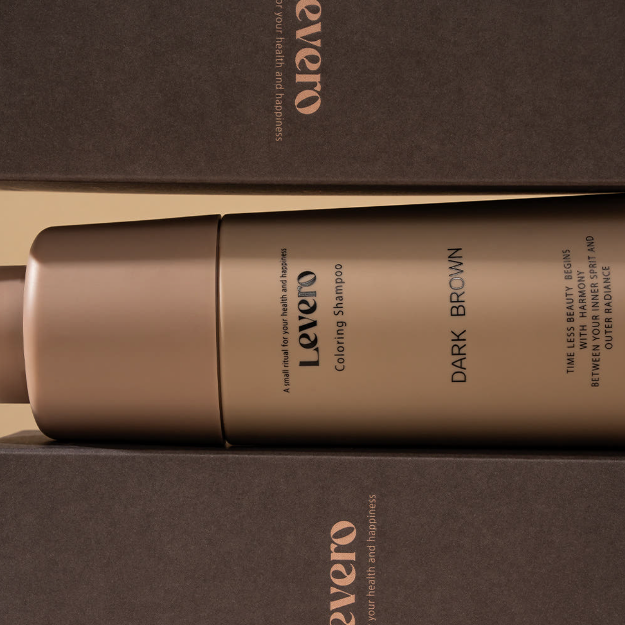 Levero Coloring Shampoo — Grey Coverage, Dark Brown (300ml)