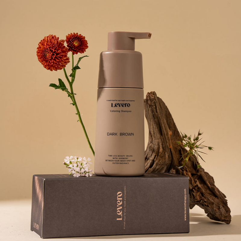 Levero Coloring Shampoo — Grey Coverage, Dark Brown (300ml)