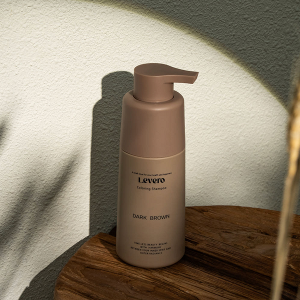 Levero Coloring Shampoo — Grey Coverage, Dark Brown (300ml)