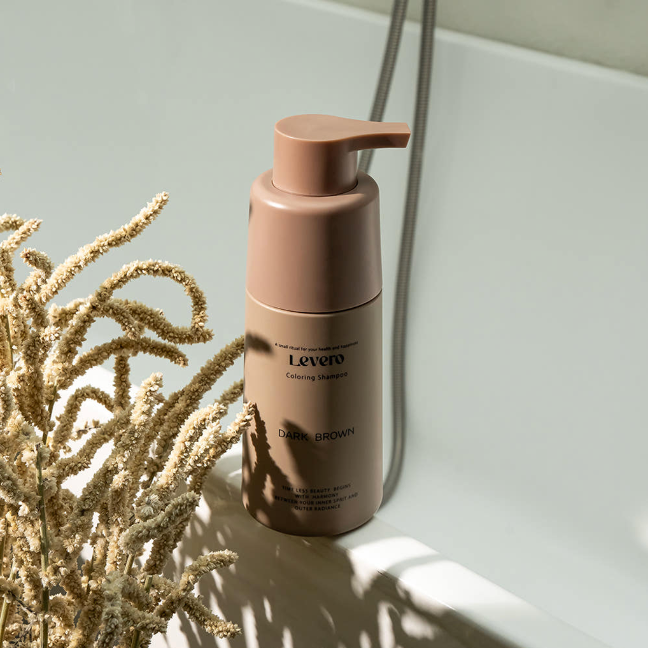 Levero Coloring Shampoo — Grey Coverage, Dark Brown (300ml)