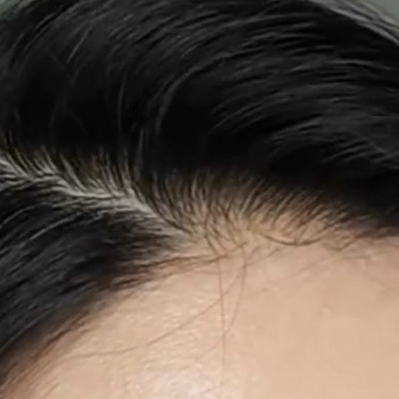 The same head after one wash, the grey darkened