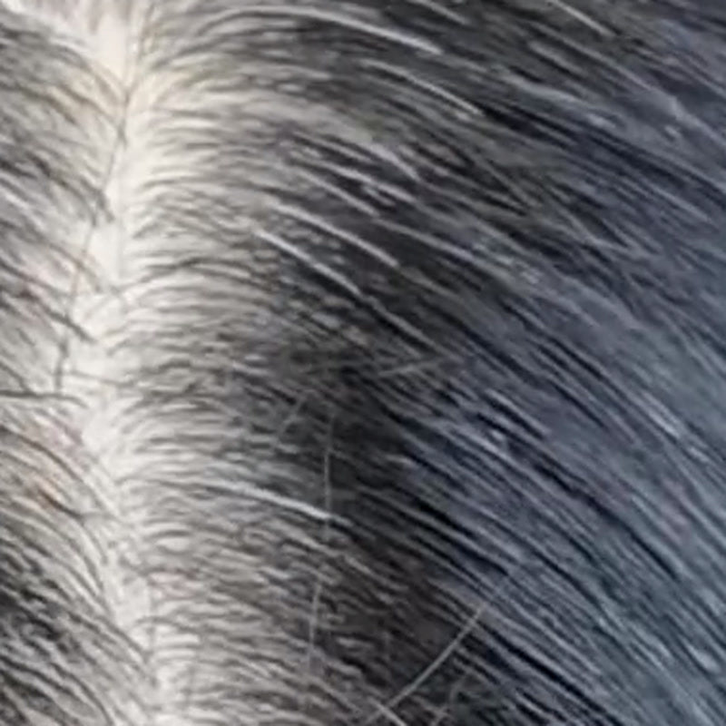 Grey running through the parting before the first wash